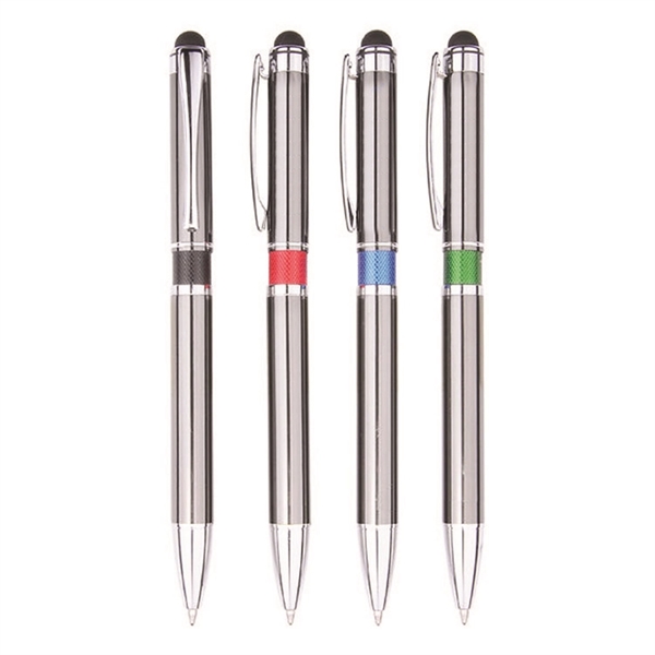 Click action ballpoint pen with stylus. Compatible with all capacitive touch... from ASI 30112 ACE Products / Ace Line