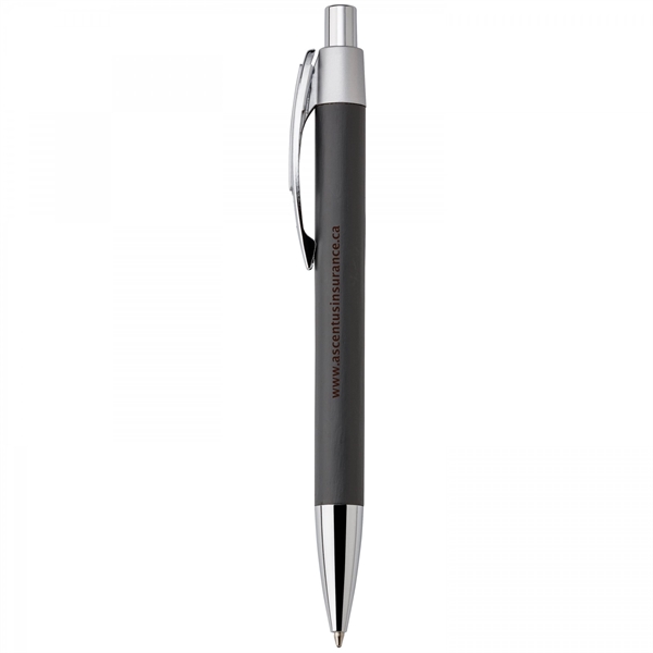 Bamboo and metal push-action pen with plastic trim. Trim made with... from ASI 88660 Spector & Co.