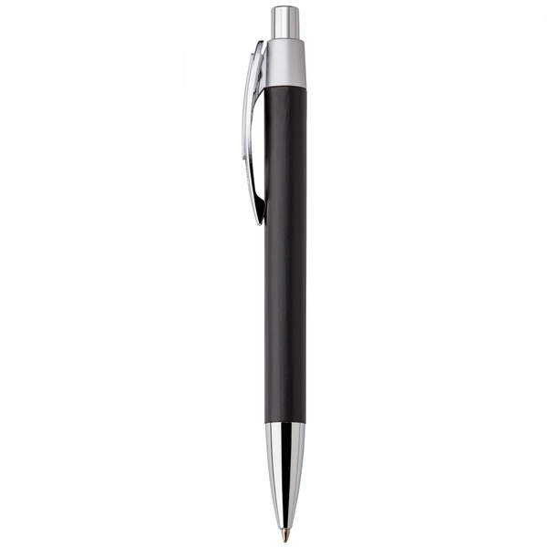 Bamboo and metal push-action pen with plastic trim. Trim made with... from ASI 88660 Spector & Co.