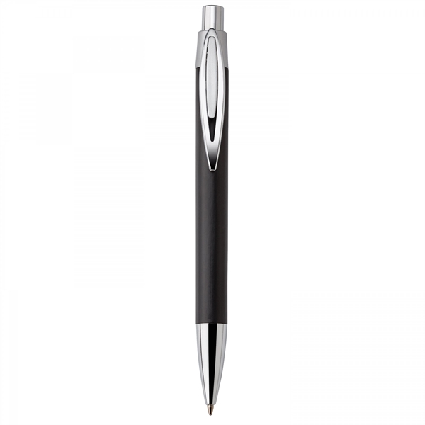 Bamboo and metal push-action pen with plastic trim. Trim made with... from ASI 88660 Spector & Co.
