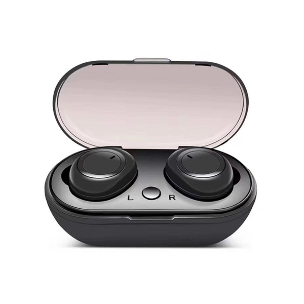Wireless bluetooth earbuds with wireless charging case plus 1c1p silkscreen... from ASI 37218 Athena Promo (tm)