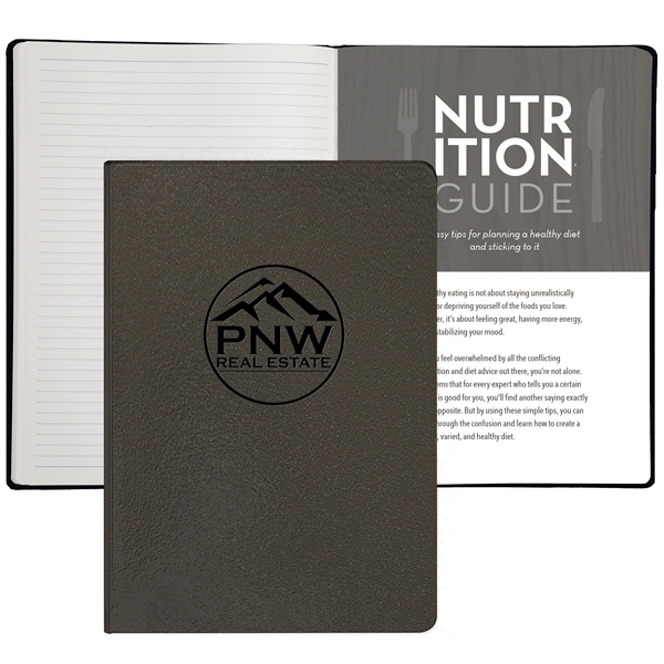 Hard bound black cover, deboss imprint & digital tip-in, 80 sheets... from ASI 91340 Journalbooks/Timeplanner Calendars