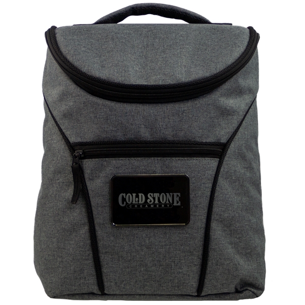 Cooler backpack with a plush foam backing, straps, zipper opening, and... from ASI 57653 Gold Bond