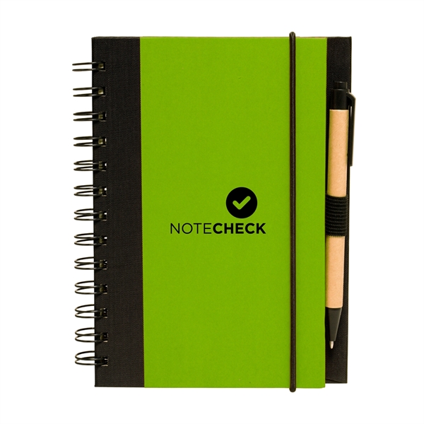 5" x 7" Duotone 80-page spiral notebook with pen and elastic... from ASI 62088 IDProductsource