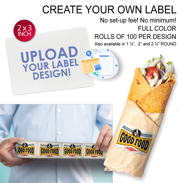 Round sticker/label with attention grabbing full color digital imprinting.... from ASI 45795 Colorguppy Printing