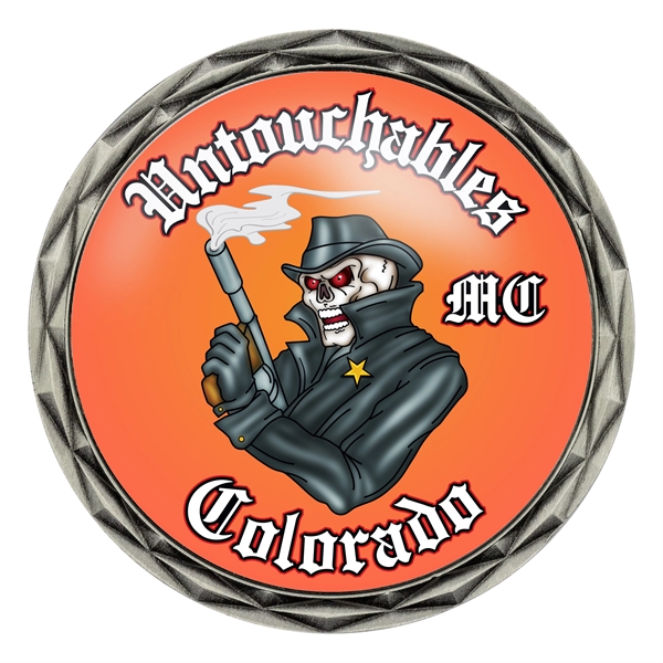 2" Die cast challenge coin with Diamond Border and NFC Function.... from ASI 52263 EMT / EMT EASY