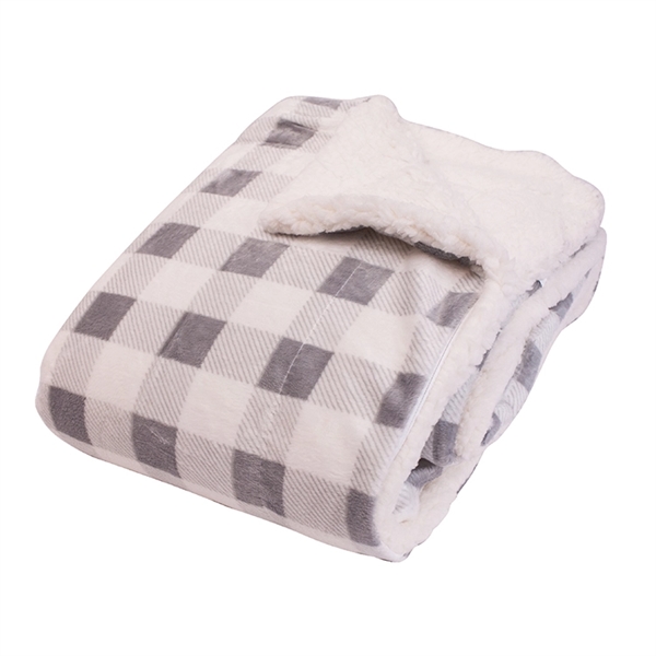 Deluxe micro mink sherpa blanket. 1 side micro-mink/1 side faux lambs... from ASI 30112 ACE Products / Ace Line