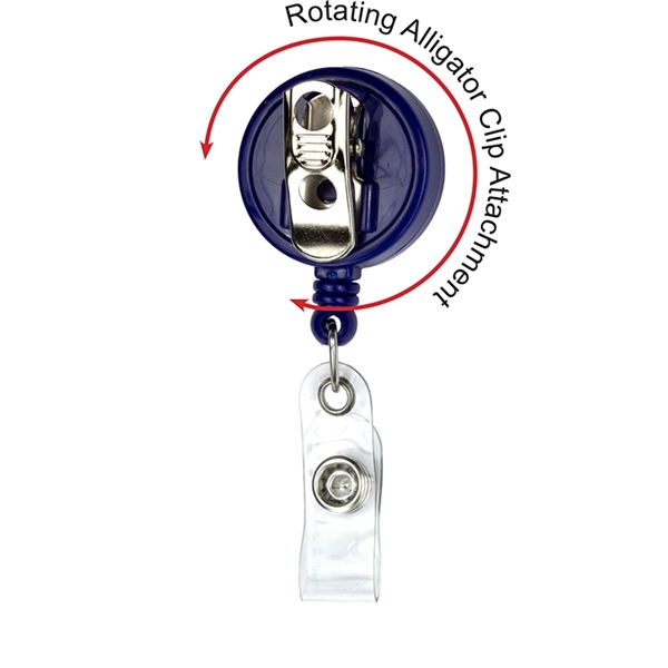 1 1/4" x 1 1/4" plastic round badge with rotating metal... from ASI 62660 Innovation Line