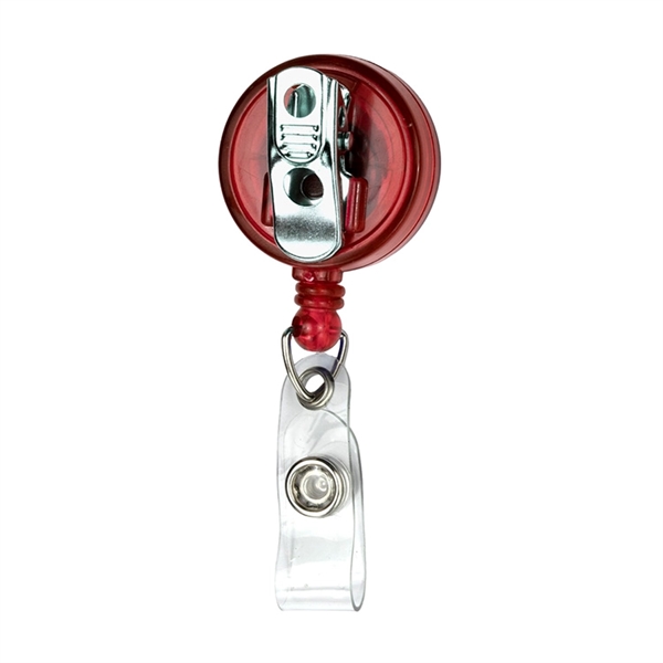 1 1/4" x 1 1/4" plastic round badge with rotating metal... from ASI 62660 Innovation Line