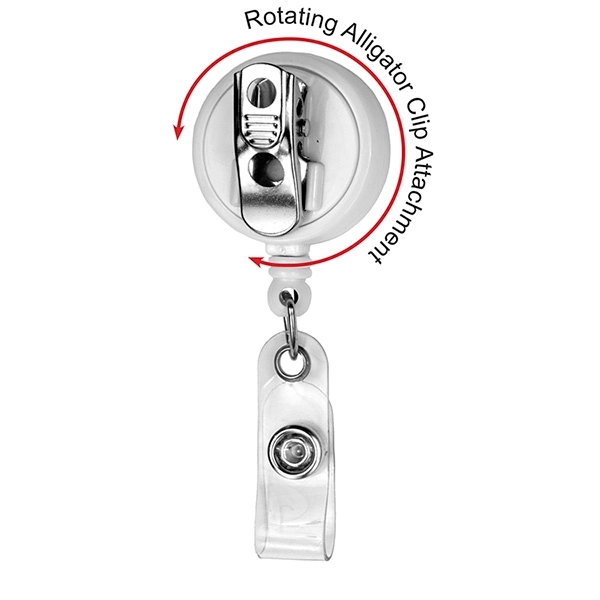 1 1/4" x 1 1/4" plastic square badge with rotating metal... from ASI 62660 Innovation Line