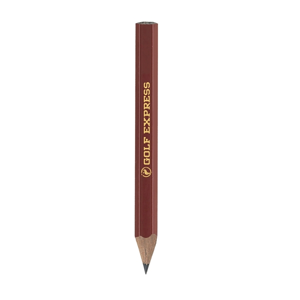 3.45" x .25" x .78" hexagonal wooden gold pencil with no... from ASI 62088 IDProductsource