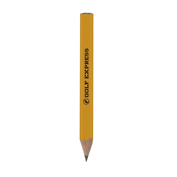 3.45" x .25" x .78" hexagonal wooden gold pencil with no... from ASI 62088 IDProductsource