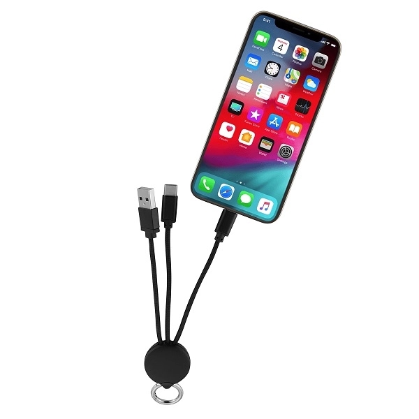 Multi-use 3-in1 USB cable with three plugs, round hub and metal... from ASI 57800 Gordon Sinclair / Gordon Sinclair®