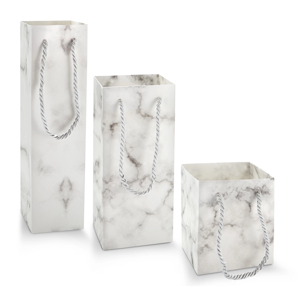 Card stock gift bags with rope handles with marble design in... from ASI 57800 Gordon Sinclair / Gordon Sinclair®