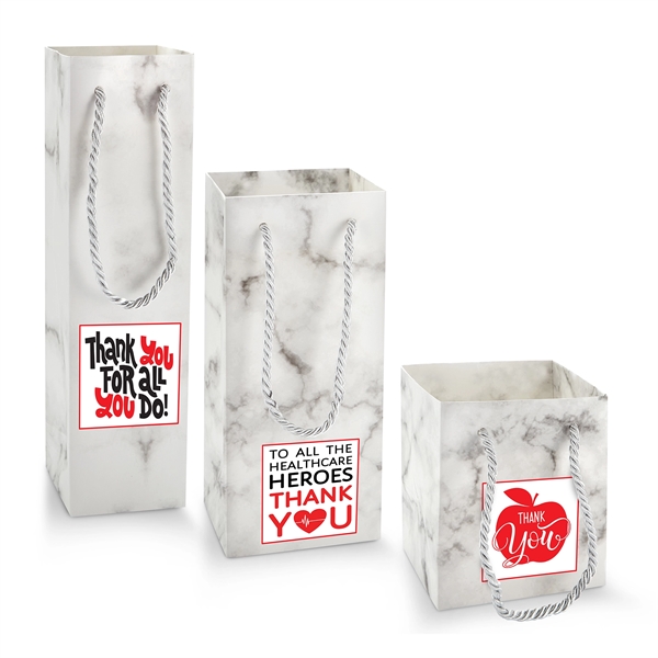 Card stock gift bags with rope handles with marble design in... from ASI 57800 Gordon Sinclair / Gordon Sinclair®