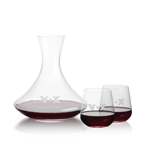 Lead free crystal 48oz. carafe with 2 or 4 wine glasses.... from ASI 84592 St Regis Group