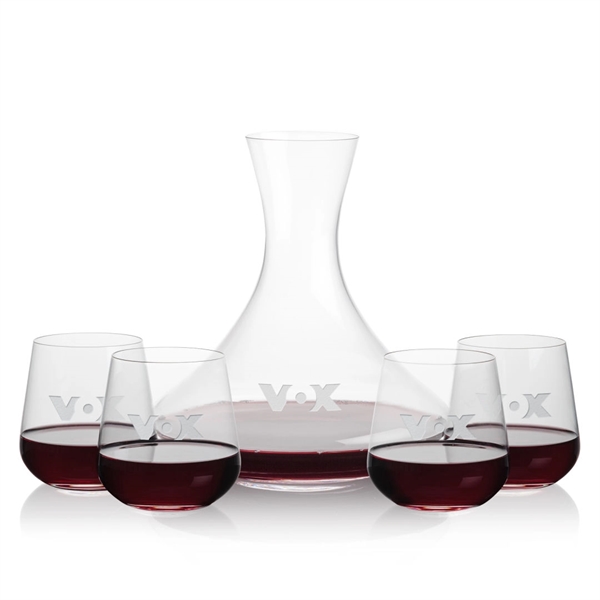 Lead free crystal 48oz. carafe with 2 or 4 wine glasses.... from ASI 84592 St Regis Group
