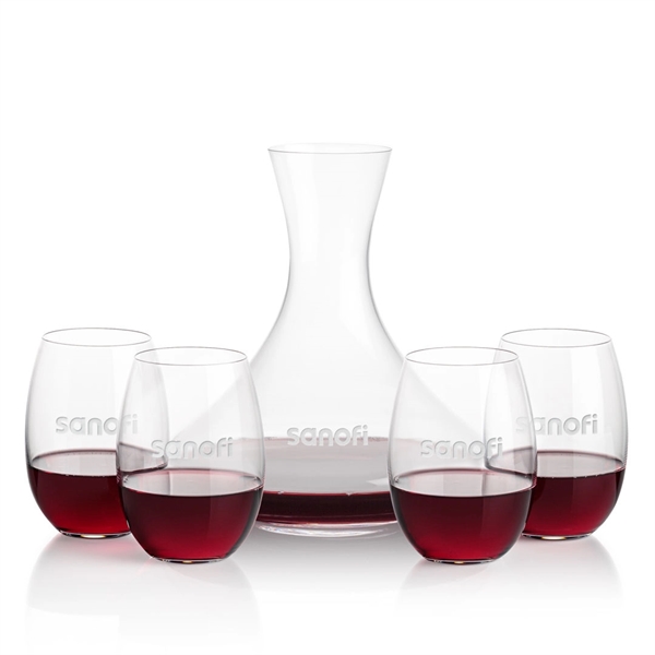 Lead free crystal 48oz. carafe with 2 or 4 wine glasses.... from ASI 84592 St Regis Group