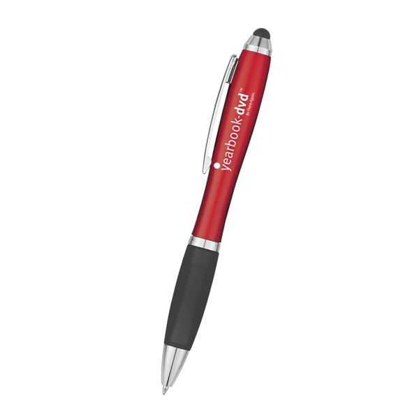 The Satin Stylus pen with stylus has twist action and a... from ASI 61125 Hit Promotional Products / Hit®