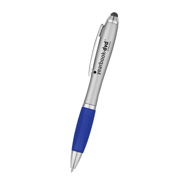 The Satin Stylus pen with stylus has twist action and a... from ASI 61125 Hit Promotional Products / Hit®