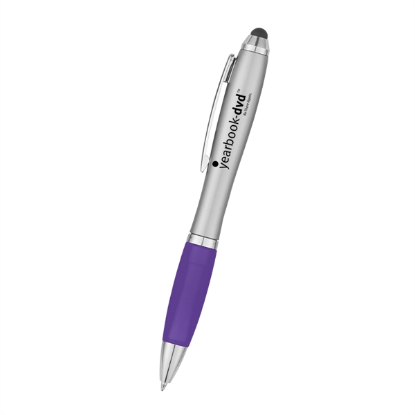 The Satin Stylus pen with stylus has twist action and a... from ASI 61125 Hit Promotional Products / Hit®