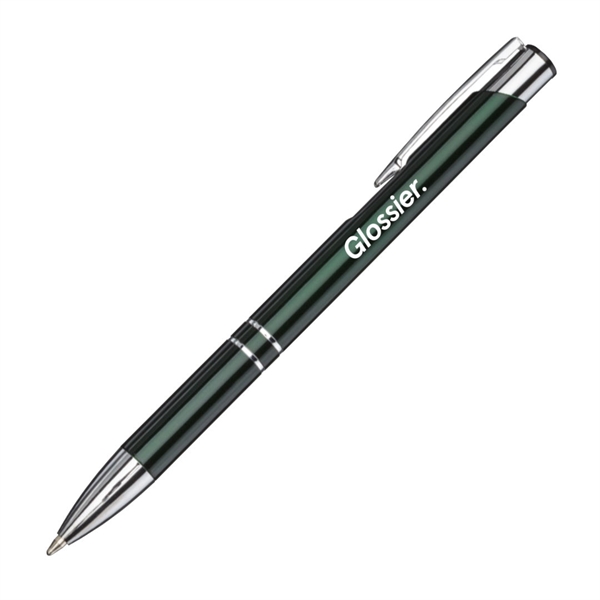 Aluminum click-action ballpoint pen with chrome trim.... from ASI 84592 St Regis Group
