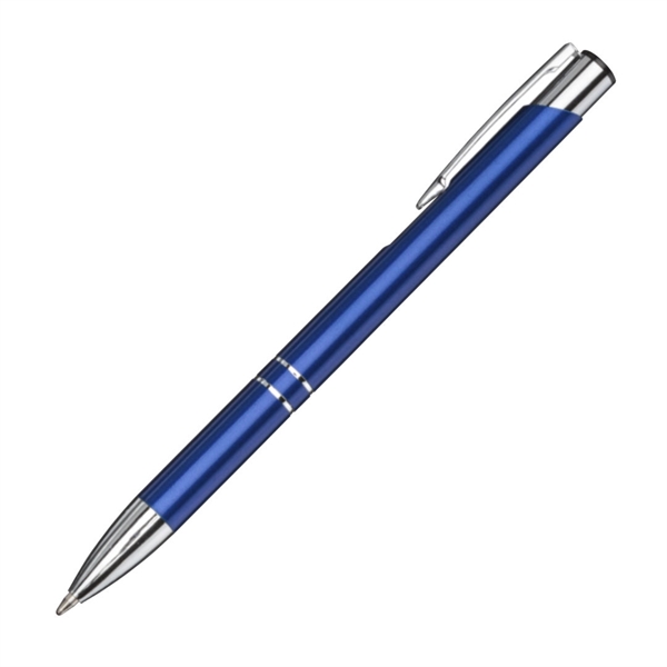 Aluminum click-action ballpoint pen with chrome trim.... from ASI 84592 St Regis Group