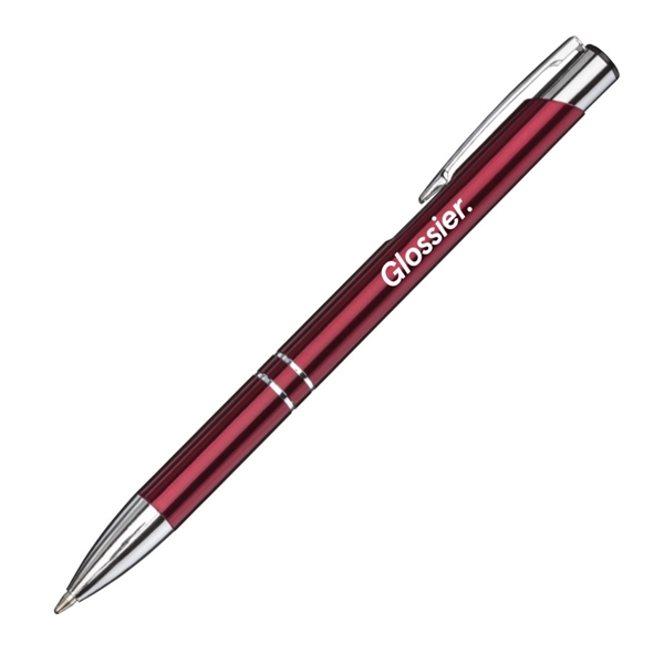 Aluminum click-action ballpoint pen with chrome trim.... from ASI 84592 St Regis Group