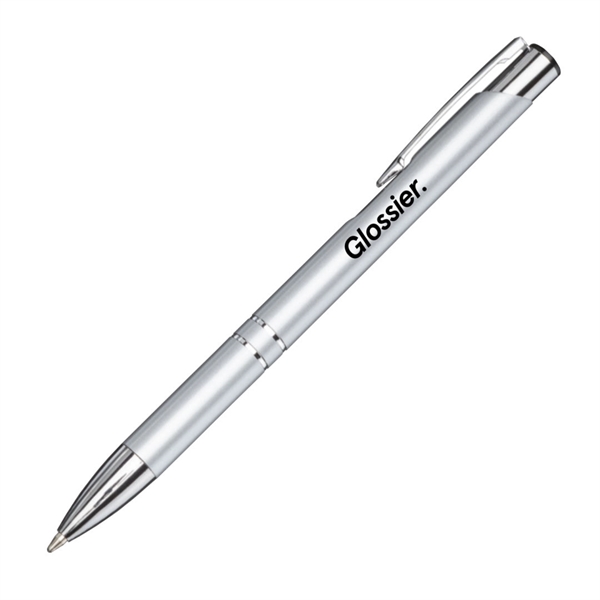 Aluminum click-action ballpoint pen with chrome trim.... from ASI 84592 St Regis Group