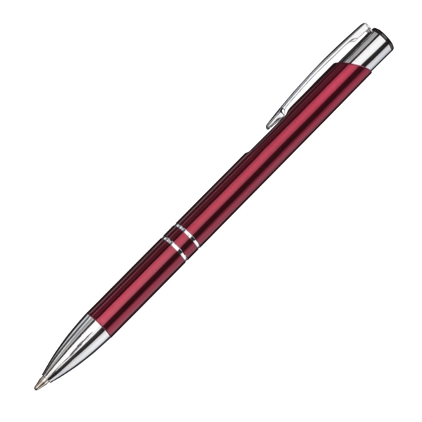 Aluminum click-action ballpoint pen with chrome trim.... from ASI 84592 St Regis Group