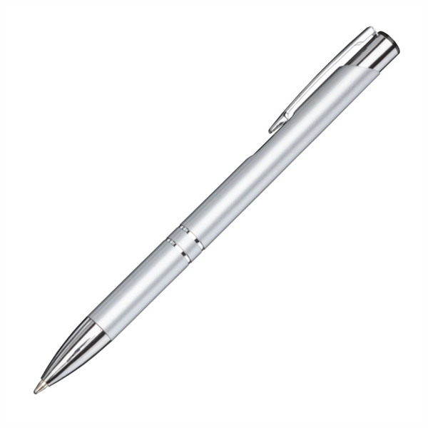 Aluminum click-action ballpoint pen with chrome trim.... from ASI 84592 St Regis Group