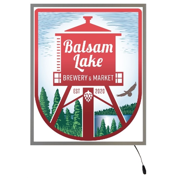 18" x 22" acrylic LED lighted sign with 72" cord and... from ASI 62677 iline PROMO (The Innovative Line) / iline PROMO (The Innovative Line)