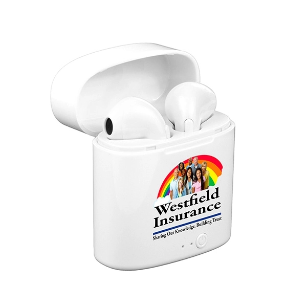 Wireless earbuds in charging case.... from ASI 62660 Innovation Line