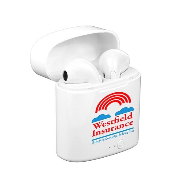 Wireless earbuds in charging case.... from ASI 62660 Innovation Line