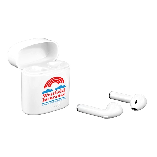 Wireless earbuds in charging case.... from ASI 62660 Innovation Line