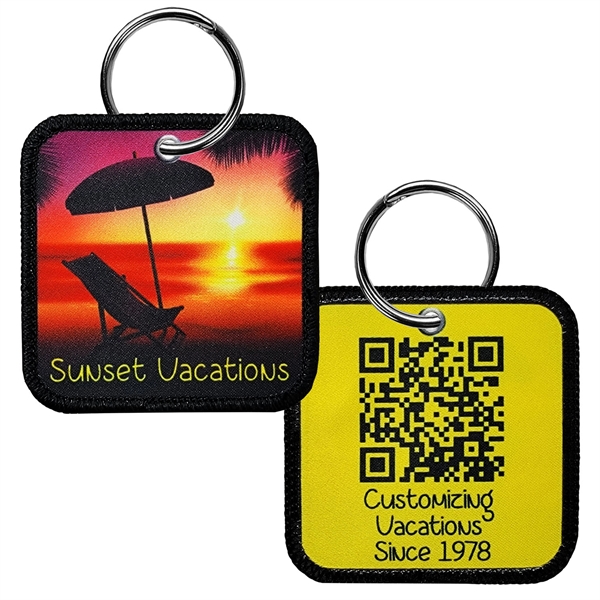 USA Made 2 side 4CP Dye Sub printed key ring with... from ASI 90160 Suntex Industries