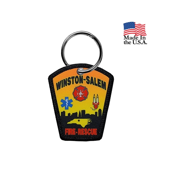 USA Made 2 side 4CP Dye Sub printed key ring with... from ASI 90160 Suntex Industries