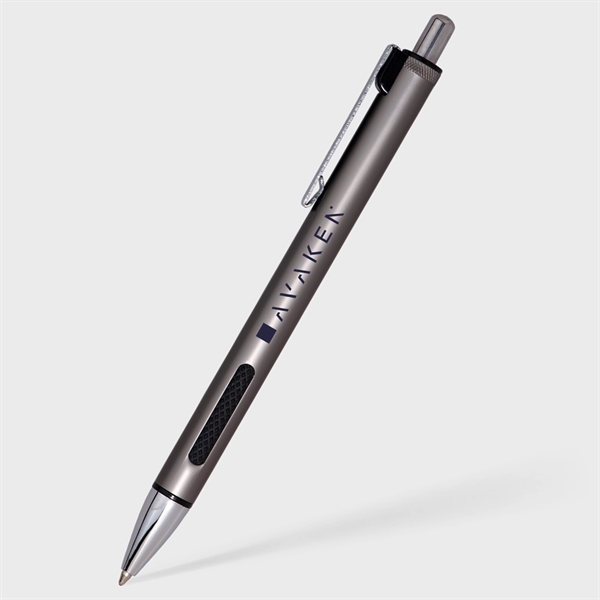 Ultramodern executive metal pen with inset ridged grip for added comfort.... from ASI 61966 HPG / Hub Pen
