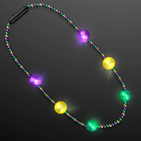 Mardi Gras Jewelry LED Beads Necklace; Blank Pricing... from ASI 34194 ALightPromos