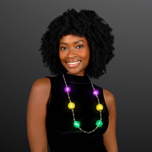 Mardi Gras Jewelry LED Beads Necklace; Blank Pricing... from ASI 34194 ALightPromos