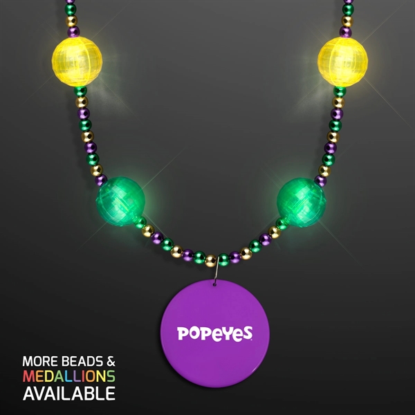 Mardi Gras Jewelry LED Beads Necklace; Blank Pricing... from ASI 34194 ALightPromos