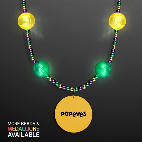 Mardi Gras Jewelry LED Beads Necklace; Blank Pricing... from ASI 34194 ALightPromos
