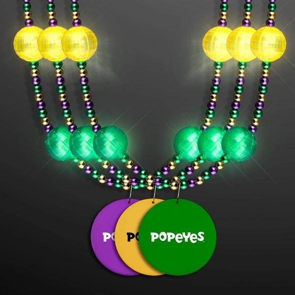 Mardi Gras Jewelry LED Beads Necklace; Blank Pricing... from ASI 34194 ALightPromos
