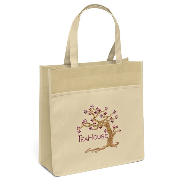 Matte Laminated Non-Woven Polypropylene Tote with a subtle canvas look.... from ASI 37940 Bag Makers Inc