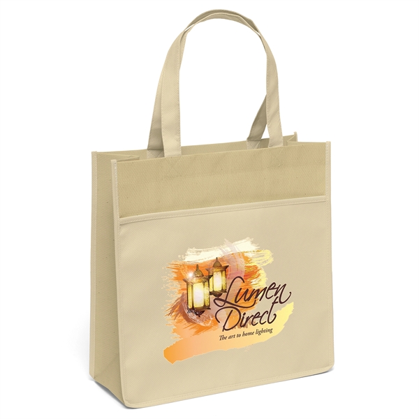 Matte Laminated Non-Woven Polypropylene Tote with a subtle canvas look.... from ASI 37940 Bag Makers Inc