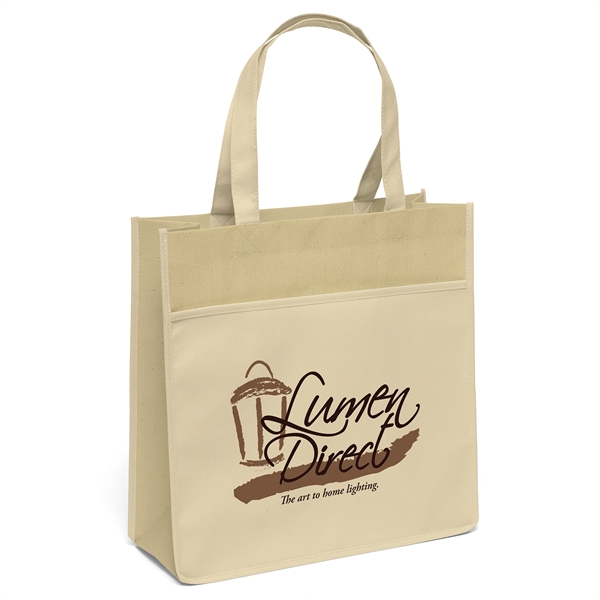 Matte Laminated Non-Woven Polypropylene Tote with a subtle canvas look.... from ASI 37940 Bag Makers Inc