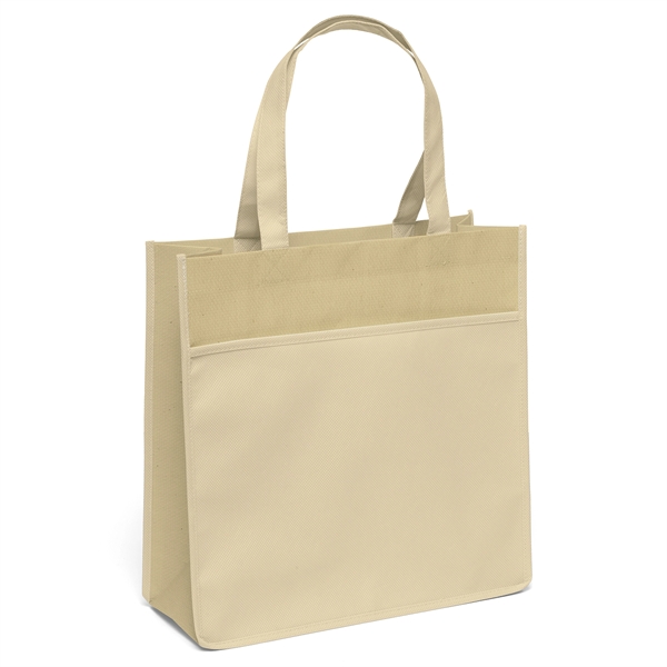 Matte Laminated Non-Woven Polypropylene Tote with a subtle canvas look.... from ASI 37940 Bag Makers Inc