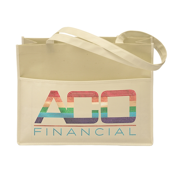 Matte Laminated Non-Woven Polypropylene Tote with a subtle canvas look.... from ASI 37940 Bag Makers Inc