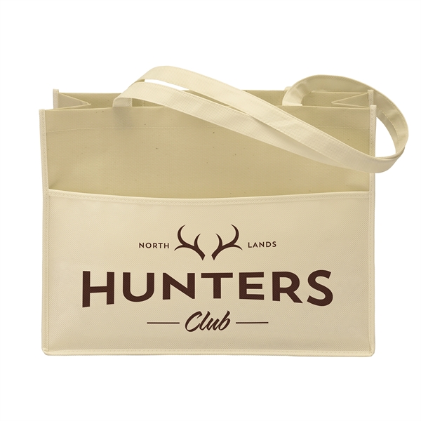 Matte Laminated Non-Woven Polypropylene Tote with a subtle canvas look.... from ASI 37940 Bag Makers Inc