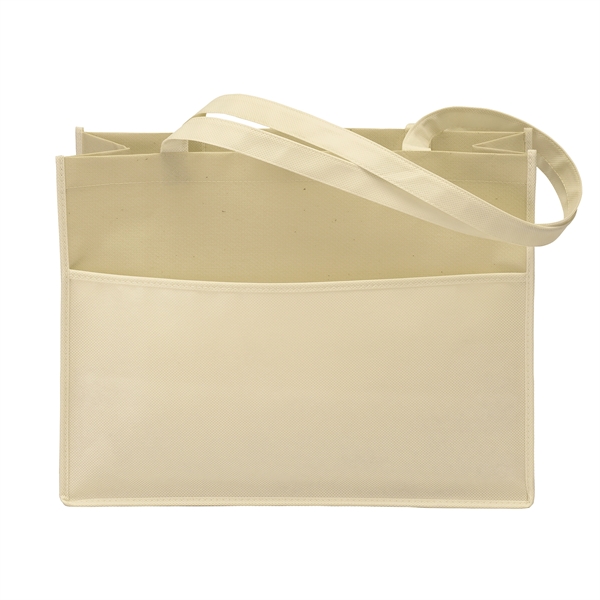 Matte Laminated Non-Woven Polypropylene Tote with a subtle canvas look.... from ASI 37940 Bag Makers Inc
